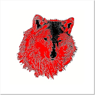 Wild Head Wolf wolv wolves Posters and Art